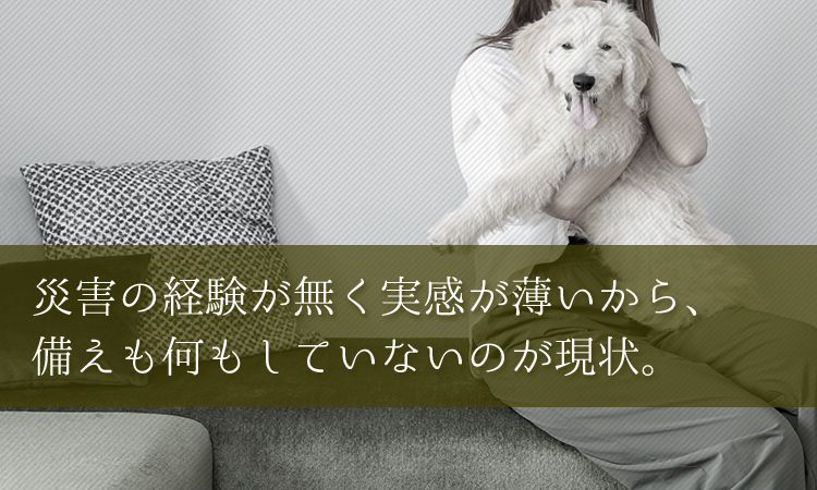 災害の経験がなく実感が薄いから、備えも何もしてないのが現状。